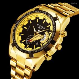 Wristwatches 2024 Top Men Watch Quartz Man Watches Waterproof Luminous For Date Chronograph Sport Wristwatch