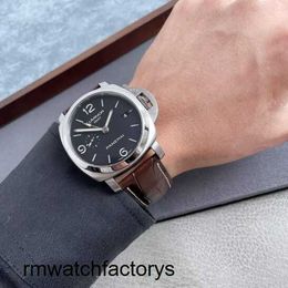 Classic Wrist Watch Panerai LUMINOR1950 Series 44mm Diameter Date Display Automatic Mechanical Men's Watch PAM00320 Steel Date Display Dual Time Zone