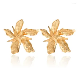 Dangle Earrings Flower Shape Stud Big Multi-Layer Statement Holiday Metal Earring Star Fashion Choice Female Party