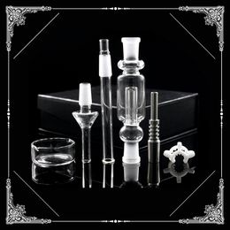 nectar collector kit Glass pipe pipes mini bong two function both quartz trip & titanium trip bongs 14MM for Oil Rigs Dabs