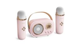 Wireless Bluetooth karaoke speaker microphone audio all-in-one machine children and girls retro speaker gift wholesale