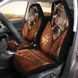 Car Seat Covers Personalized Image Pitbull Dog Po Accessories Gifts Idea Universal Front Protective Cover