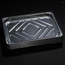 Take Out Containers 10pcs Roasting Foil Pan Drip Grill Grease Tray Broiling Pans Holds Meat Dishes For Barbecue Grilling Steak 455 X 325 3