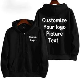 Mens Hoodies Sweatshirts Customised zippered hoodie for womens fashionable long sleeved hooded sportswear hot selling casual autumn and winter sportswearL