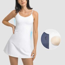 Active Dresses ABS LOLI Butterfly Soft Strapless Self Adhesive Bra Support Tennis Dress Suitable for Womens Backless Sportswear One piece Mini Swinging DressHSX9