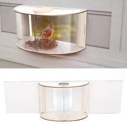 Other Bird Supplies Window Feeder Inside House Rain Proof Adjustable Inlet Stable 180° Clear View For Watching