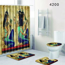 Shower Curtains Sexy Skirt Girl Bathroom Curtain Waterproof Fabric African Women And Carpet Set For Decoration