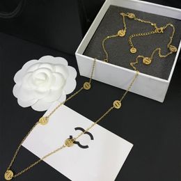 Luxury 18k Gold-Plated Necklace Brand Designer New Fashionable Versatile Necklace Personalised Girl High-Quality Necklace With Box Birthday Gift