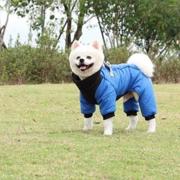 Dog Apparel Autumn Winter Quadruped Waterproof Thick Clothes Warm Pet Cotton Coat Clothing