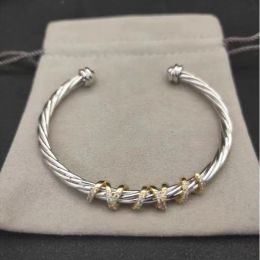 DY bracelet designer fashion vintage cable bracelet 925 silver gold bracelet Cuff Bangle jewlery designer for women men 20 options designer jewelry 5/7mm size