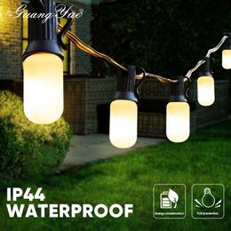 T20 String Light Mini Tubular Bulb US EU Plug Milky Frosted 220V 1W E12 Waterproof Led Night Lights Garden Wedding Decoration 240514