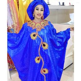 Ethnic Clothing Bazin Riche Dashiki Robe Shiny Femme Traditional Wedding Party Long Dresses For African Women Daily Dress