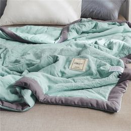 Summer Thin Airconditioning Quilt Adult Kids Cooling Travel Throw Blankets Home textile Comforters Queen King Bedspreads 240514