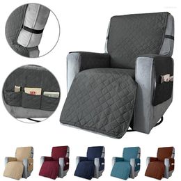 Chair Covers SEIKANO Recliner Sofa Cover For Living Room Plaid Slipcover Home Pocket Armchair Washable Furniture Protector