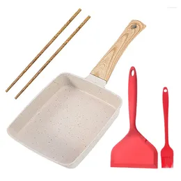 Pans Non-Stick Tamagoyaki Omelette Frying Egg Pan Aluminum Pancake Kitchen Pot Mini Breakfast Make Cookware