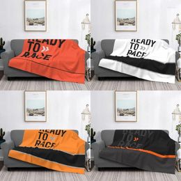 Blankets Ready To Race Blanket Soft Fleece Warm Flannel Enduro Cross Motocross Bitumen Bike Life Throw For Sofa Car Bedroom Quilt