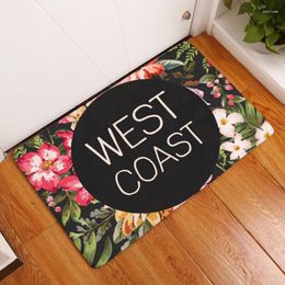 Carpets Plants Words Printed Door Mats Outdoor Hallway Rugs Non-slip Kitchen Area Rug For LIving Room Bedroom Bathroom Floor