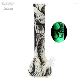 Candle Holders PGGO 34cm Luminous Snake Print Hookah Silicone Smoking Set Pipe Home Decoration Plant Gifts