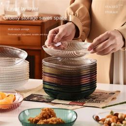 Plates Snack Plate Saving Space Small Golden Border Add Texture Multifunctional Kitchen Gadgets Dried Fruit Large Capacity