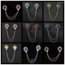 Brooches Fashion Classic Chain Brooch Bow Tie Accessories Suit Collar Pin Tassel Jewellery