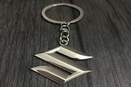 Fashion Suzuki Logo Car Keychain Keyrings Auto Emblems 3D key Holder Car key Fob Auto Parts For Suzuki Swift SX4 Grand Vitara1676645