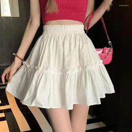 Skirts Cake Womens With Shorts Casual Loose Mini White Skirt Elastic Waist A-line Ball Gown Women