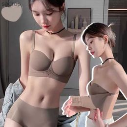 Bras Sets Sexy strapless push up underwear without steel rings beautiful back closure bra comfortable and breathable camisole womens bra XW