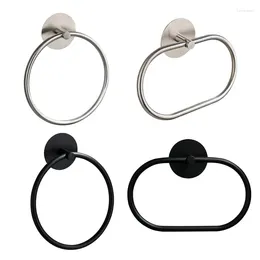 Kitchen Storage Towel Rings For Bathroom Bath Holder Hangers Wall Mount Rack Stainless Steel Round Hand