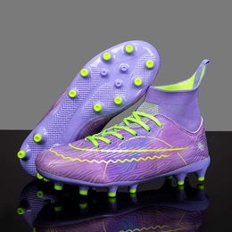 High top football shoes, long spikes, broken nails, flying woven grass, children's football shoes, student football shoes