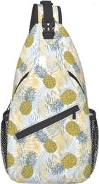 Backpack Pineapple Sling Crossbody Shoulder Bags For Men Women Tropical Fruits Casual Adjustable Chest Bag Hiking Sport