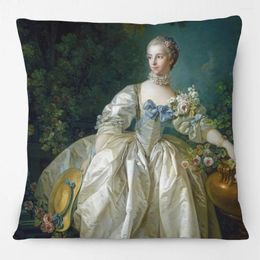 Pillow European Retro Vintage Oil Paintings Covers Woman Girls Portrait Print Decorative Case