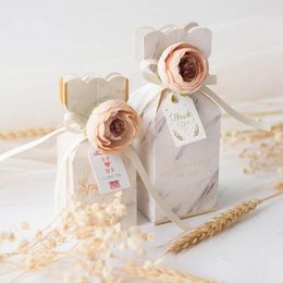 Gift Wrap 50pcs/bag Wedding Candy Box Flower Boxes Personality Paper Bags For Gifts Packaging Bag Party Favours Birthday