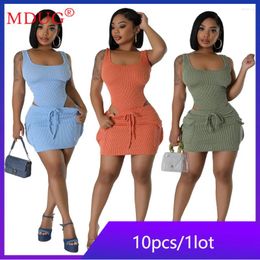 Women's Swimwear 10sets Wholesale Items For Womens Bikinis 2 Piece Set Summer Sexy Hip Skirts Swimsuit Vacation Beach Bathing M13699