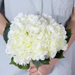 Decorative Flowers 5pcs/lot Hydrangea Artificial Real Touch DIY Wedding Bridal Bouquet Home Decoration Accessories