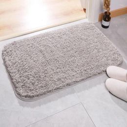 Bath Mats Thick Plush Bathroom Absorbent Foot Pad 2 Sizes Home Non-slip Door Mat Entry Porch Floor Simple Bedroom Carpet