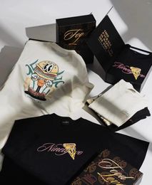 Gift Wrap Freen Sarocha Same Style 92 T-shirt Box Black Pizza White Hamburg Printed Short Sleeved Top Set With Packaging