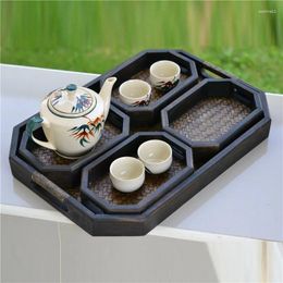 Teaware Sets Thai Bamboo Wooden Dry Pour Tea Tray Club Home Japanese Creative Decorations Southeast Asian Style