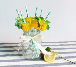 pineapple straws drink straw party suppliers cake decor bar decoration party decoration pineapple is made by environmental protec8634276