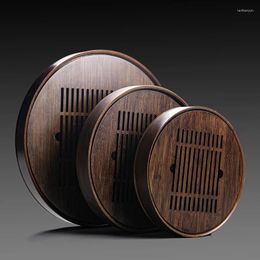 Tea Trays Chinese Tray Water Storage Bamboo Set Round Serving Wood Vintage Rectangular Board Accessories
