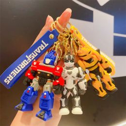 Wholesale Bulk Anime Car Keychain Charm Accessories Mechanical Person Key Ring Cute Couple Students Personalized Creative Valentine's Day Gift 12 Styles DHL