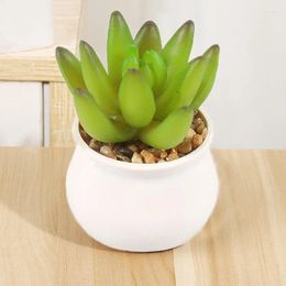 Decorative Flowers 1pc Simulated Succulent Plant Plastic Bonsai Lovely Small Potted Home And Office Window Sills Decoration Simple Plants