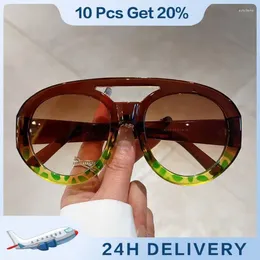 Sunglasses Polarised Comfortable Uv400 Round Glasses Double Beam Durable Frame Full