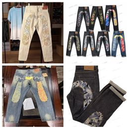 jeans womens designer black jeans mens Jeans Tears Ripped Jeans Hip Hop Straight M Jeans Washed Old Jeans Long luxury Fashion L2