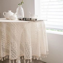 Table Cloth Tablecloth Rectangular Hollowout Woven Embroidery Wedding Party Banquet Decorative Cover