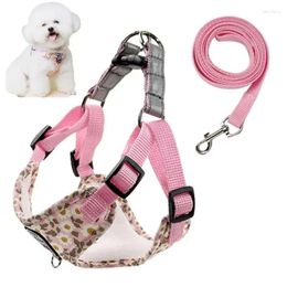 Dog Collars No Pull Harness Leash Set For Small Medium Reflective Vest Walking Lead Dogs Chihuahua Pet Items