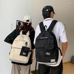 Backpack 2024 Female Korean Tooling College Schoolbag Fashion Casual Travel Couple Men's Computer Bag