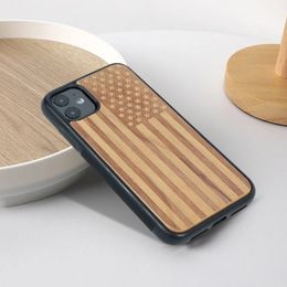 TPU Cork Fashionable Lightweight Anti drop Phone Case with American Flag Fashionable and Minimalist Style Suitable for Apple 11