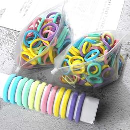 Hair Accessories 10-200Pcs Candy Coloured Childrens Hair Strap 2-5cm Elastic Rubber Strap Headwear Womens Spliced ponytail Wholesale d240513