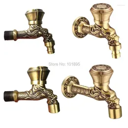 Bathroom Sink Faucets Wall Mounted Half Inch Thread Gold And Bronze Colours 3 Models Brass Bib Tap Used In Washing Machine L17079