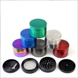 4 Parts Sharpstone 40mm 50mm 55mm 63mm 100mm Grinder Zinc Alloy Herb Grinders Smoe Accessory cnc teeth Philtre net dry herb vaporizer pen 6 Colours